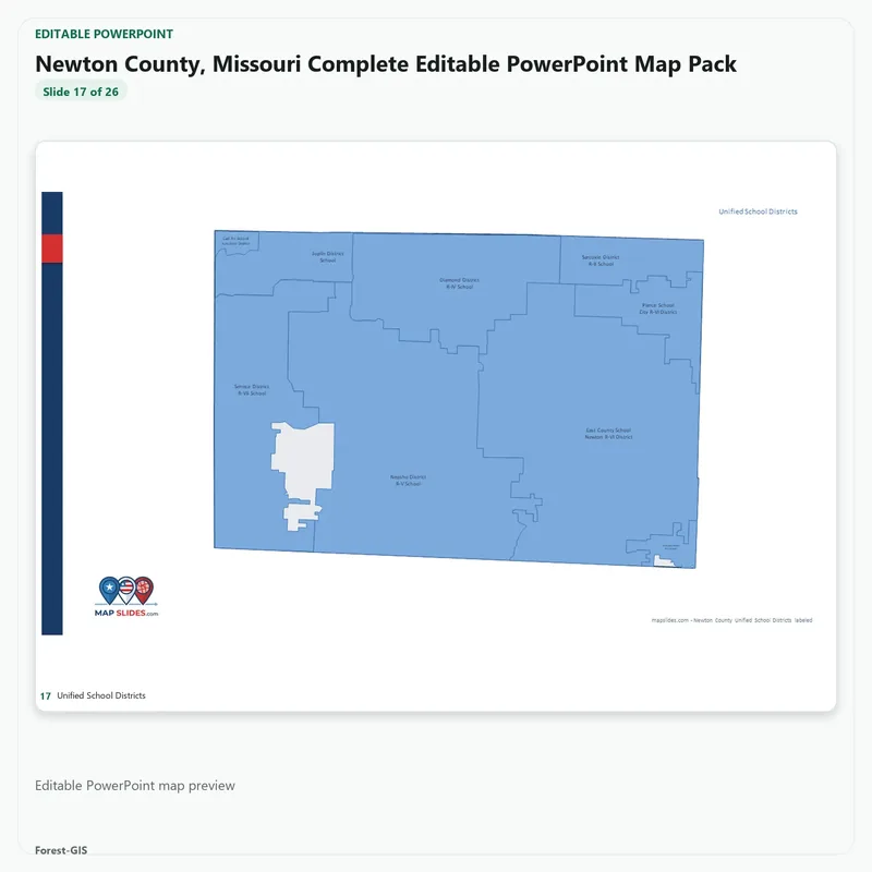 Newton County, Missouri Editable Map Pack - Image 5