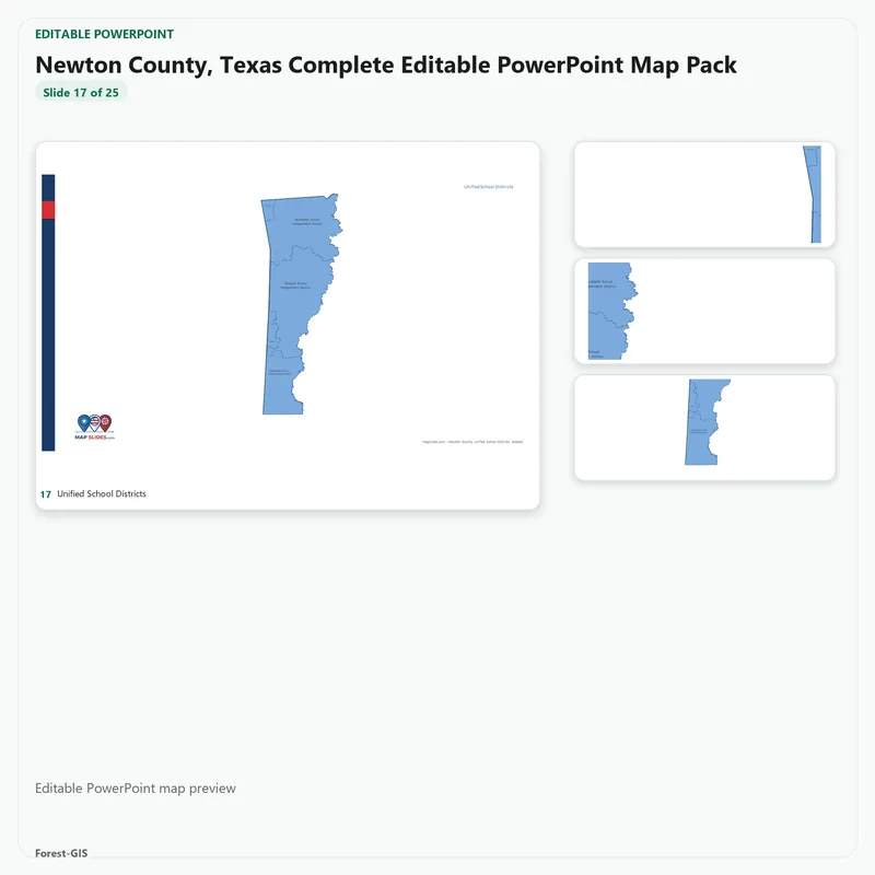 Newton County, Texas Editable Map Pack - Image 5