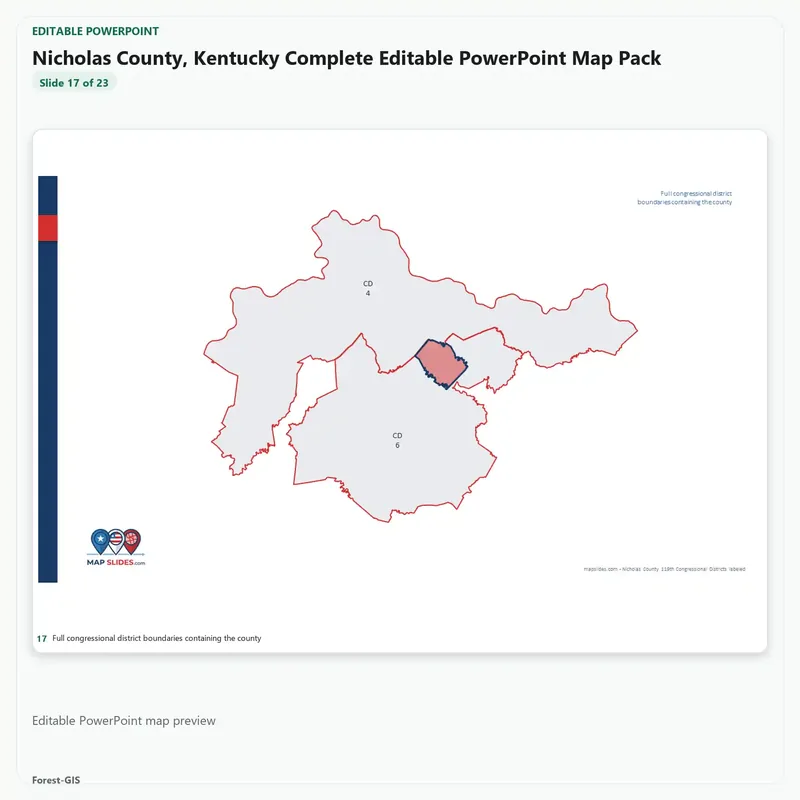Nicholas County, Kentucky Editable Map Pack - Image 5