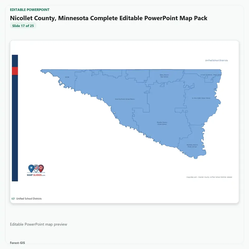 Nicollet County, Minnesota Editable Map Pack - Image 5