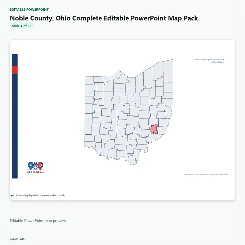 Noble County, Ohio Editable Map Pack - Image 4