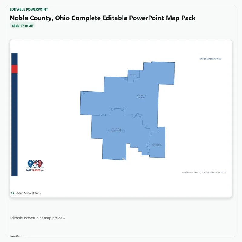 Noble County, Ohio Editable Map Pack - Image 5
