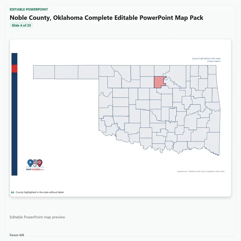 Noble County, Oklahoma Editable Map Pack - Image 4