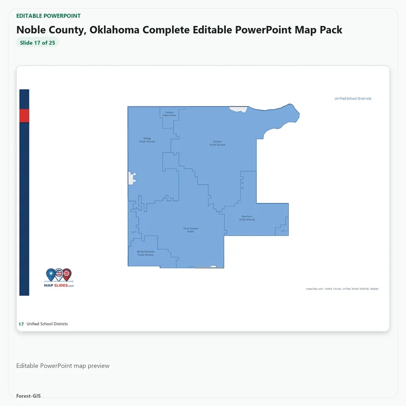 Noble County, Oklahoma Editable Map Pack - Image 5