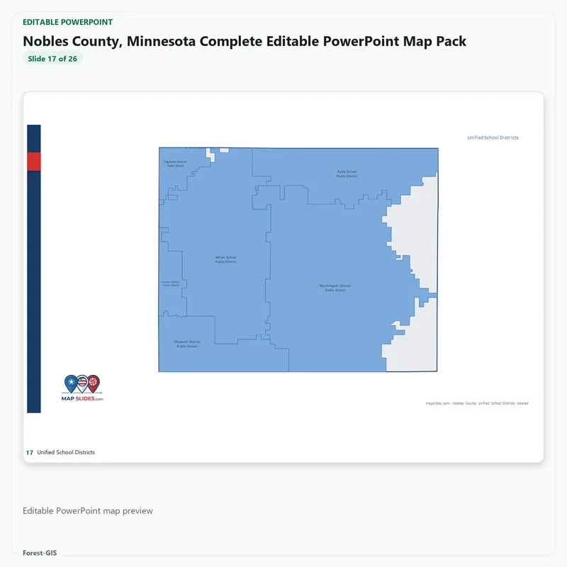 Nobles County, Minnesota Editable Map Pack - Image 5
