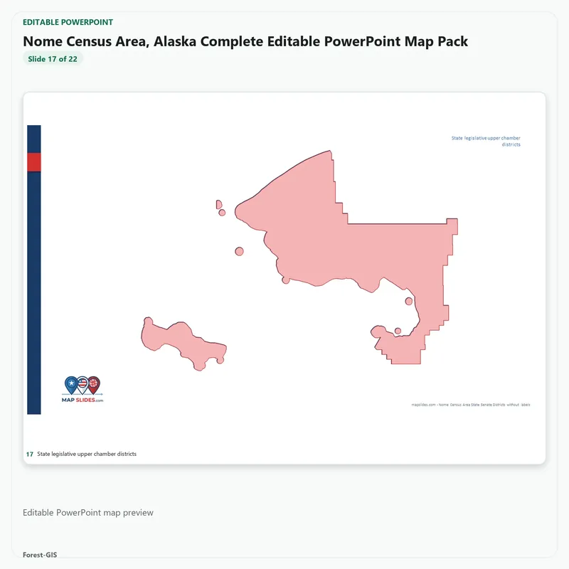 Nome Census Area, Alaska Editable Map Pack - Image 5