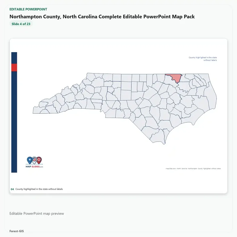Northampton County, North Carolina Editable Map Pack - Image 4