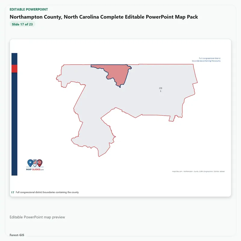 Northampton County, North Carolina Editable Map Pack - Image 5
