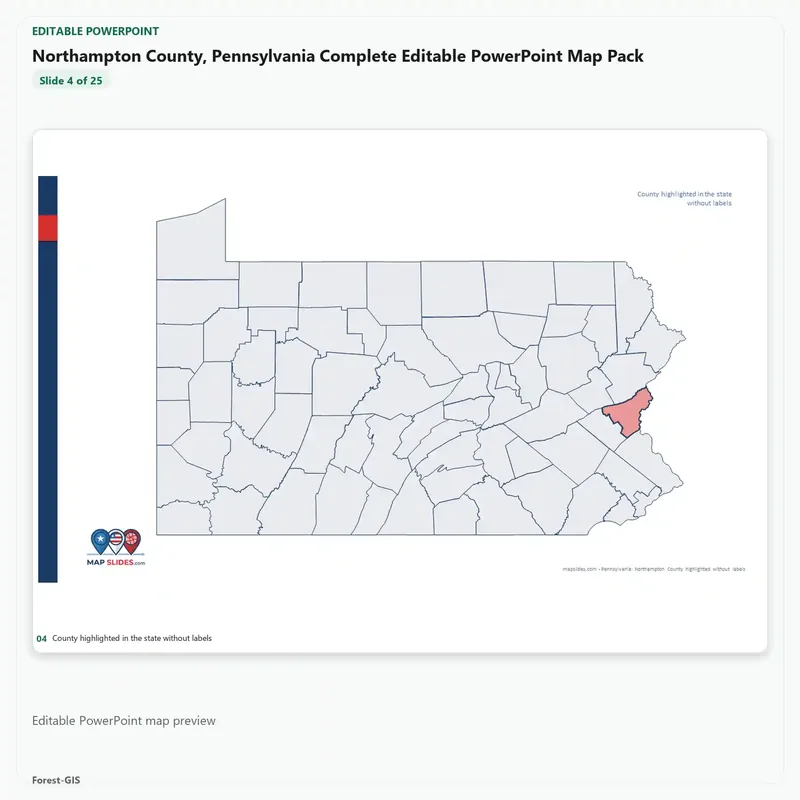 Northampton County, Pennsylvania Editable Map Pack - Image 4