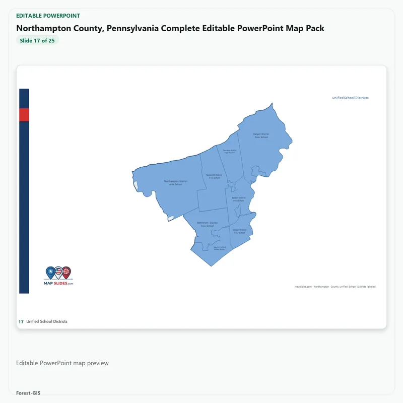 Northampton County, Pennsylvania Editable Map Pack - Image 5