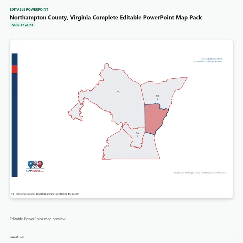 Northampton County, Virginia Editable Map Pack - Image 5