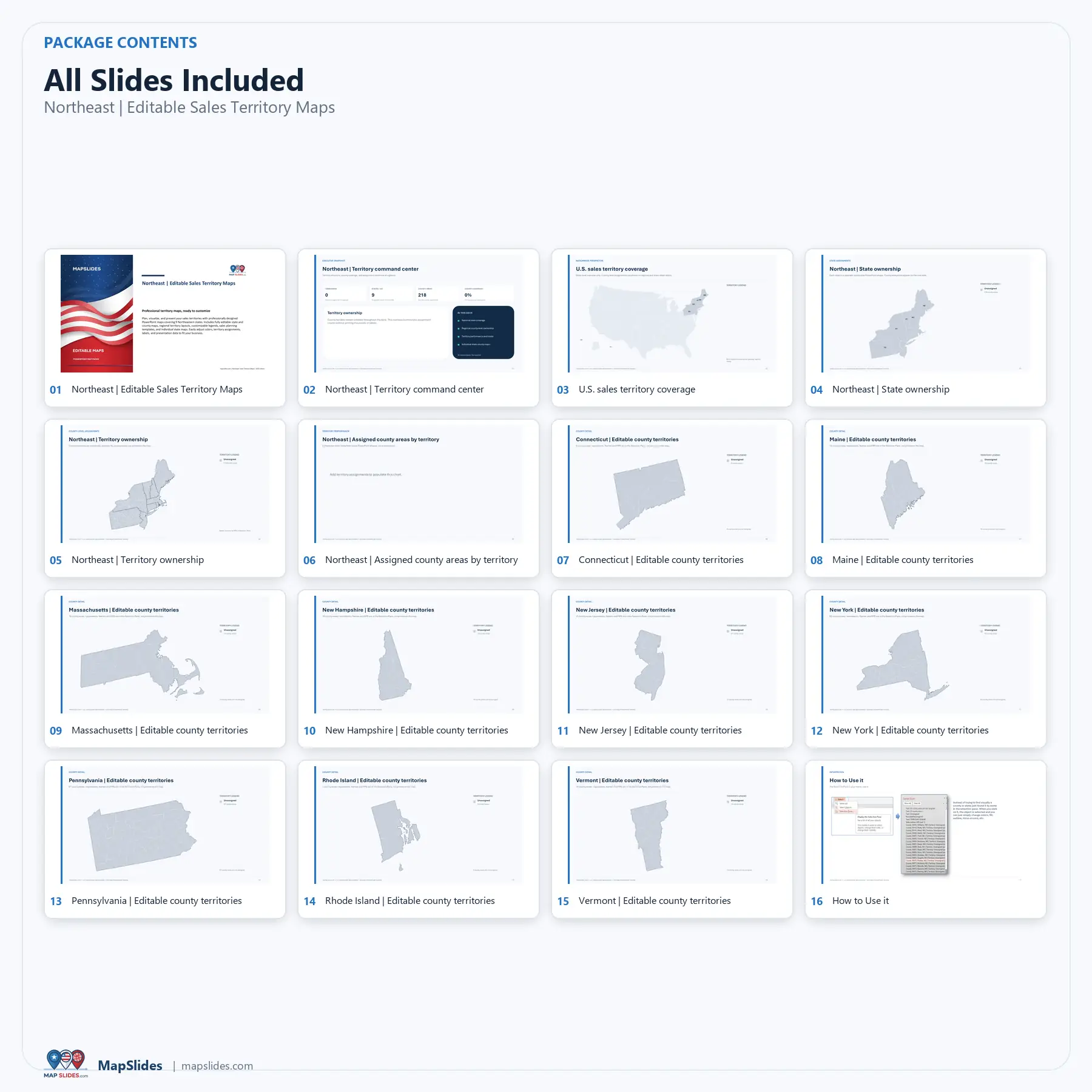 Northeast Editable Sales Territory Maps – PowerPoint - Image 2