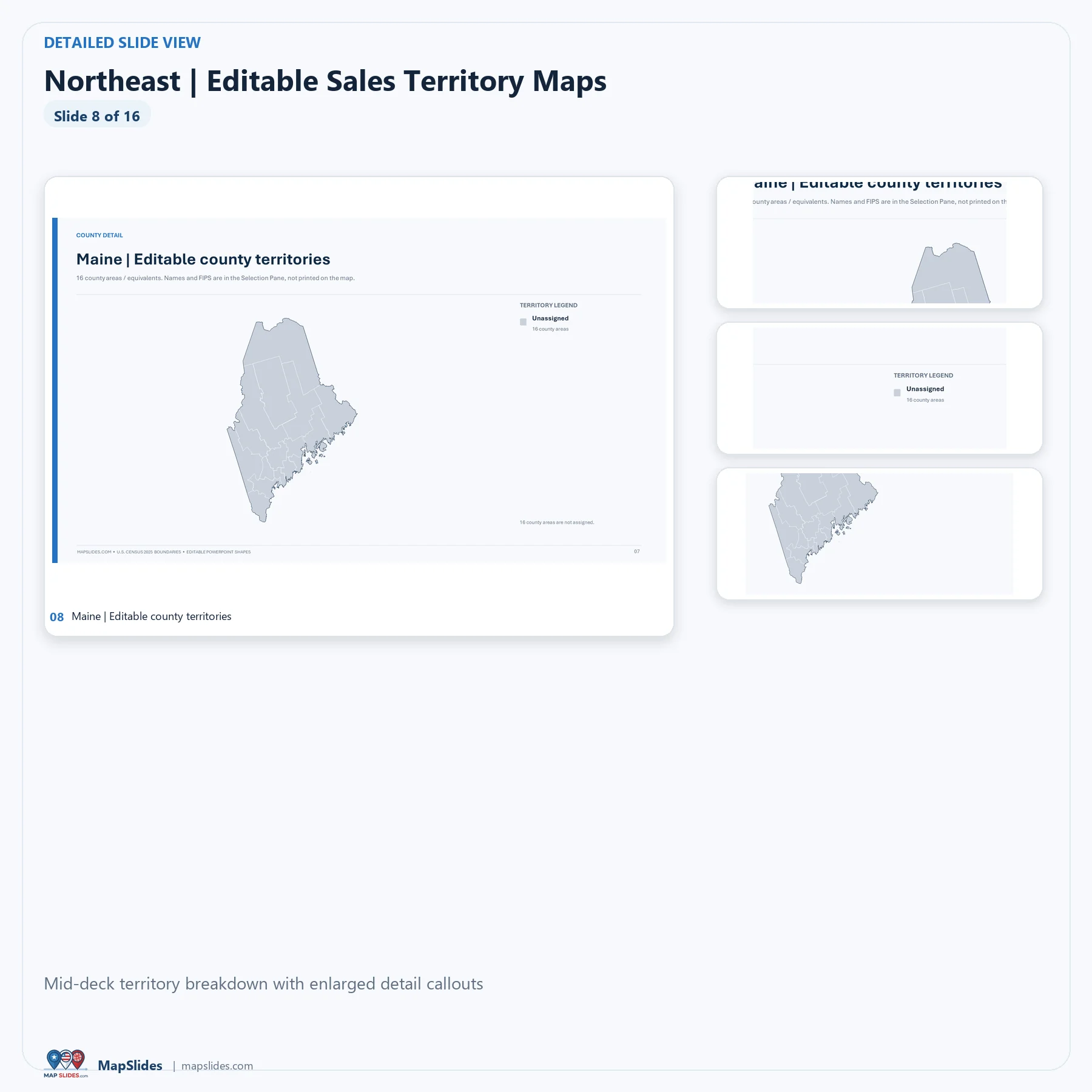 Northeast Editable Sales Territory Maps – PowerPoint - Image 4