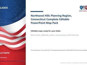 Northwest Hills Planning Region, Connecticut Editable Map Pack