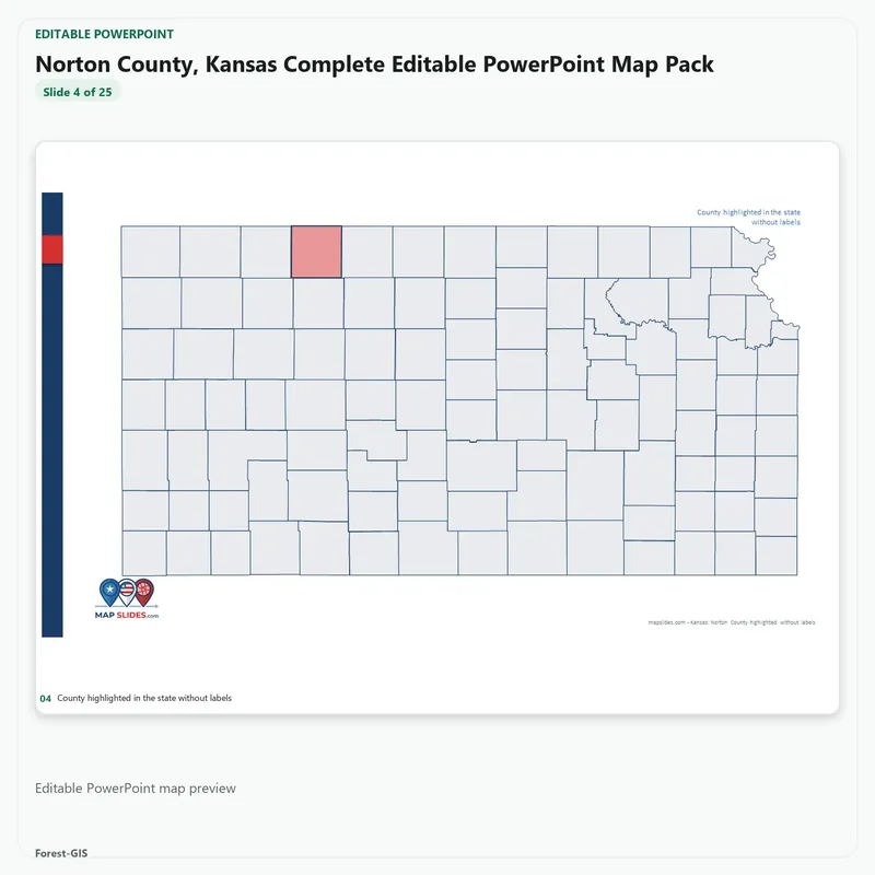 Norton County, Kansas Editable Map Pack - Image 4