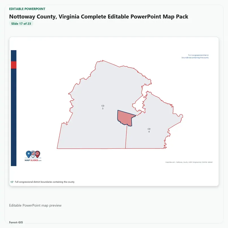 Nottoway County, Virginia Editable Map Pack - Image 5