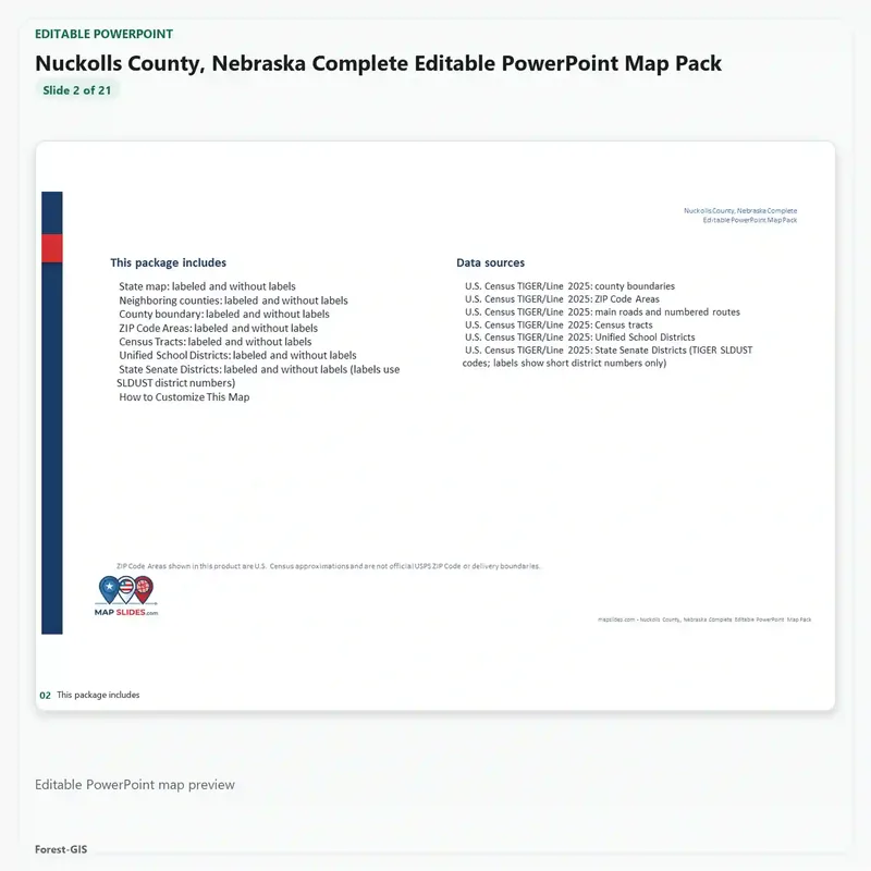Nuckolls County, Nebraska Editable Map Pack - Image 3