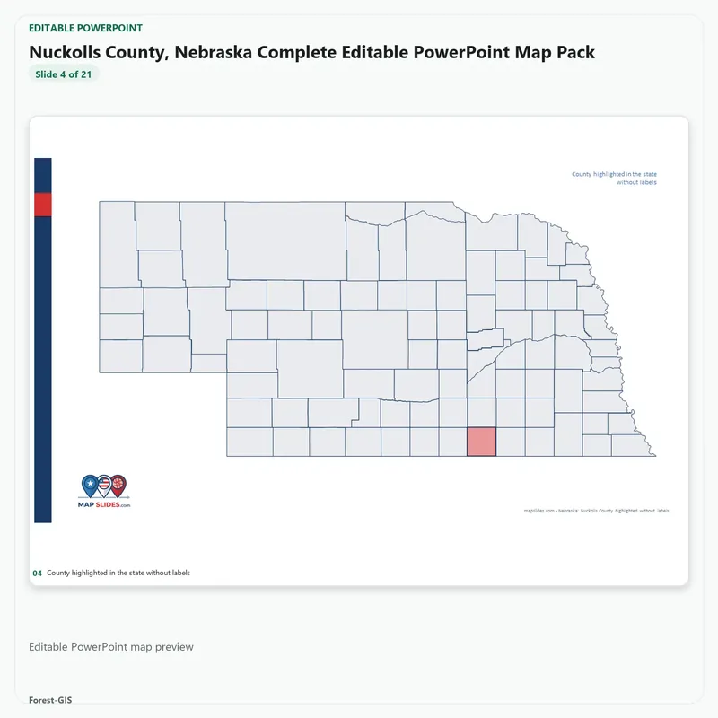 Nuckolls County, Nebraska Editable Map Pack - Image 4