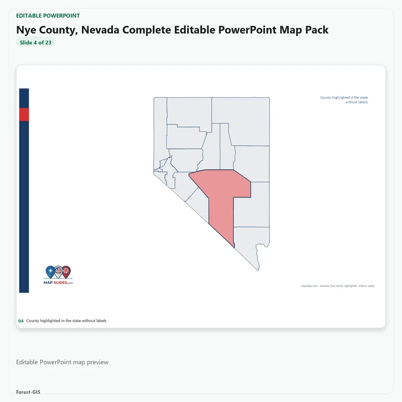 Nye County, Nevada Editable Map Pack - Image 4