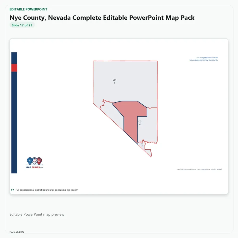 Nye County, Nevada Editable Map Pack - Image 5