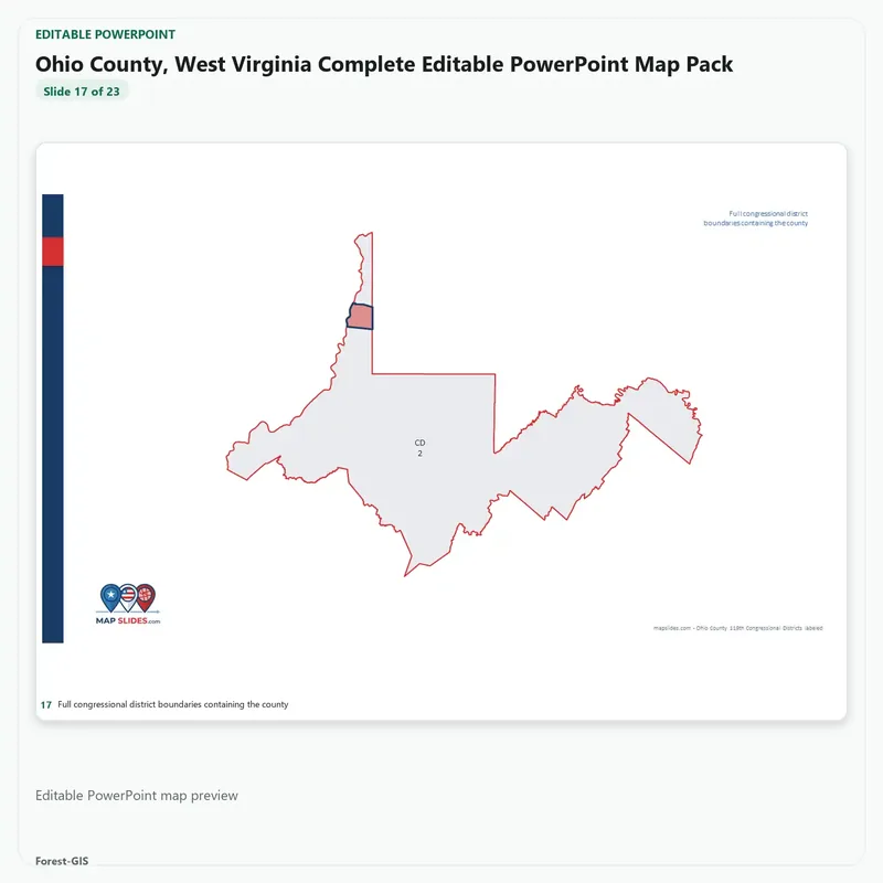 Ohio County, West Virginia Editable Map Pack - Image 5