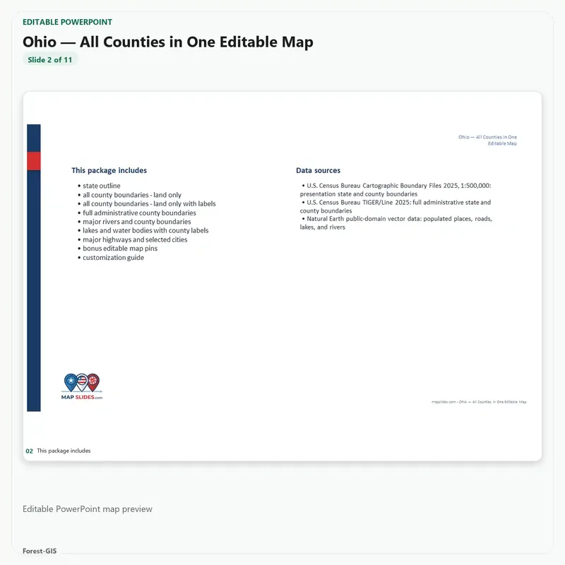 Ohio — All Counties in One Editable Map - Image 4