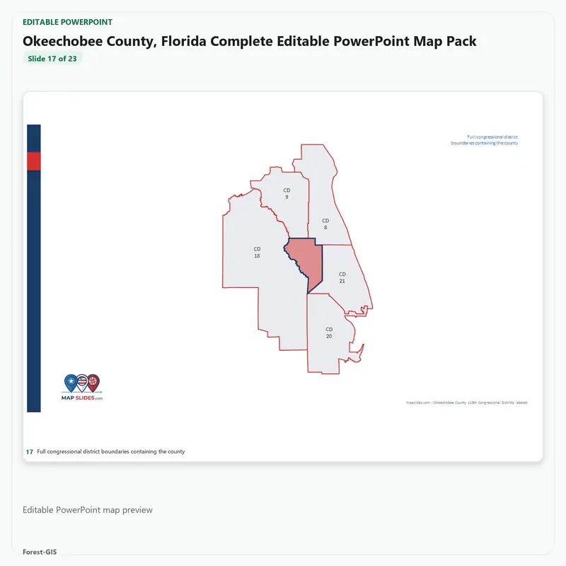 Okeechobee County, Florida Editable Map Pack - Image 5