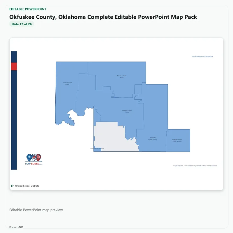 Okfuskee County, Oklahoma Editable Map Pack - Image 5