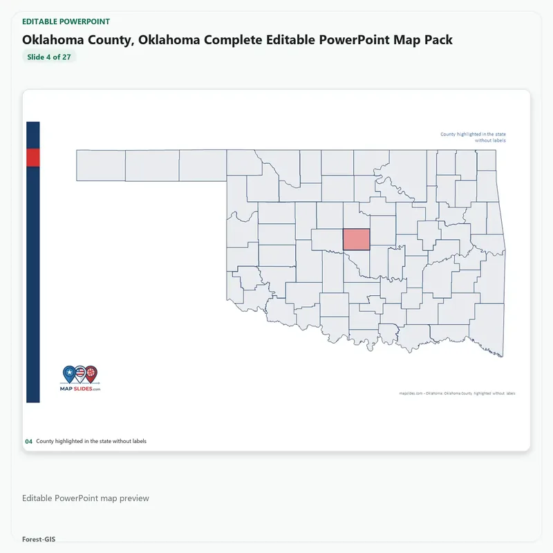 Oklahoma County, Oklahoma Editable Map Pack - Image 4