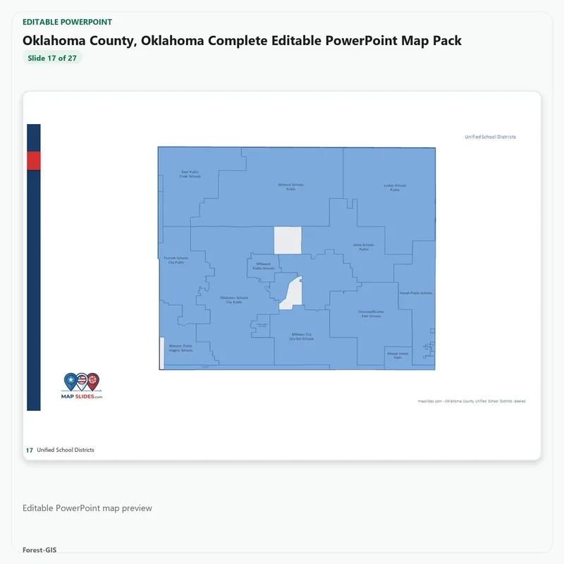 Oklahoma County, Oklahoma Editable Map Pack - Image 5
