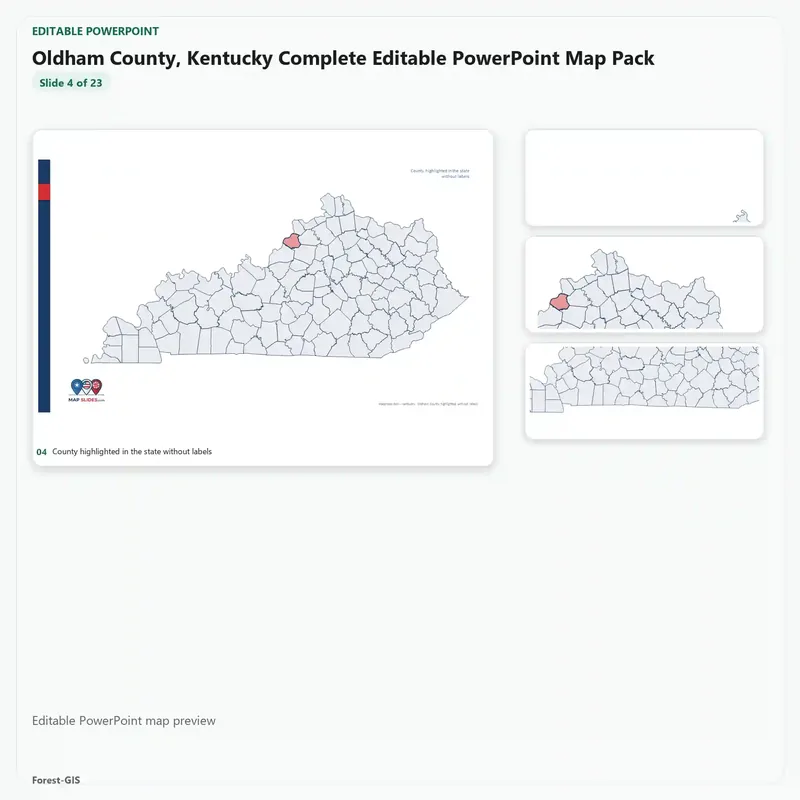 Oldham County, Kentucky Editable Map Pack - Image 4