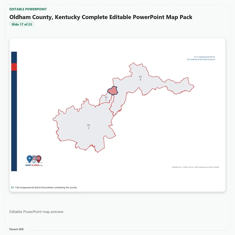 Oldham County, Kentucky Editable Map Pack - Image 5