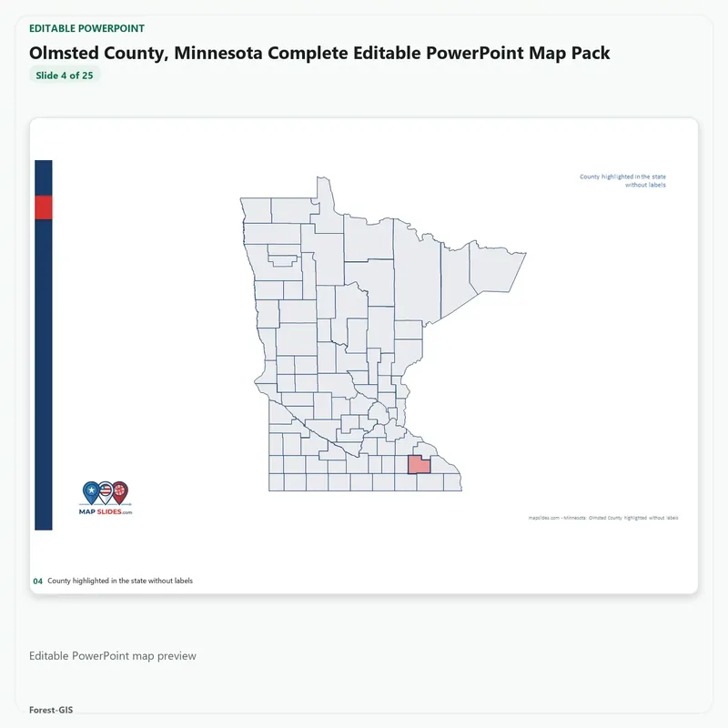 Olmsted County, Minnesota Editable Map Pack - Image 4