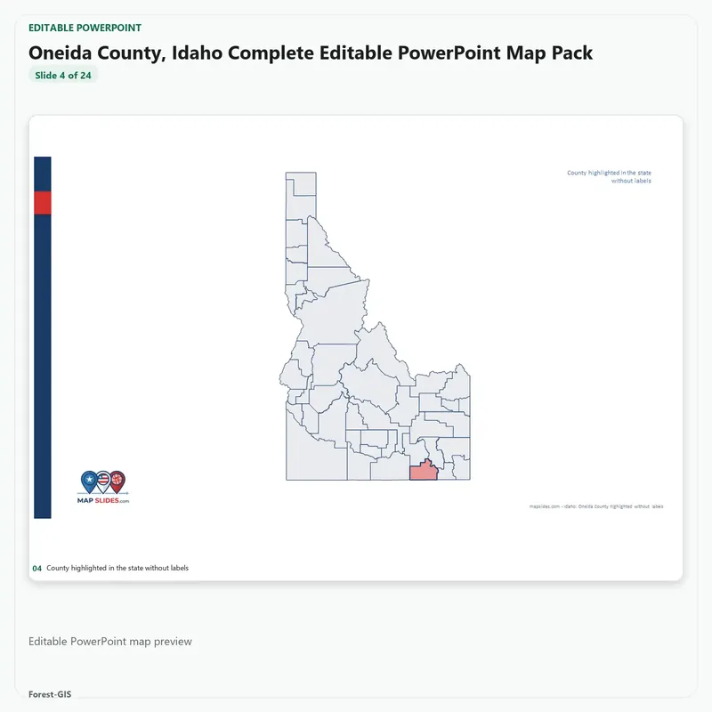 Oneida County, Idaho Editable Map Pack - Image 4
