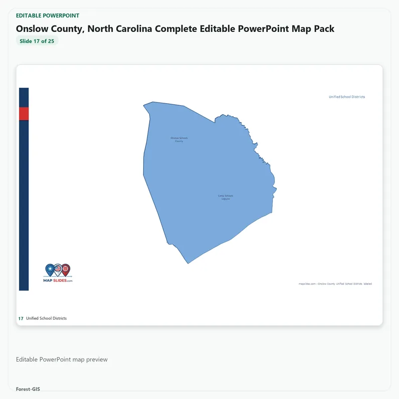 Onslow County, North Carolina Editable Map Pack - Image 5