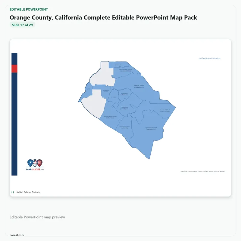 Orange County, California Editable Map Pack - Image 5