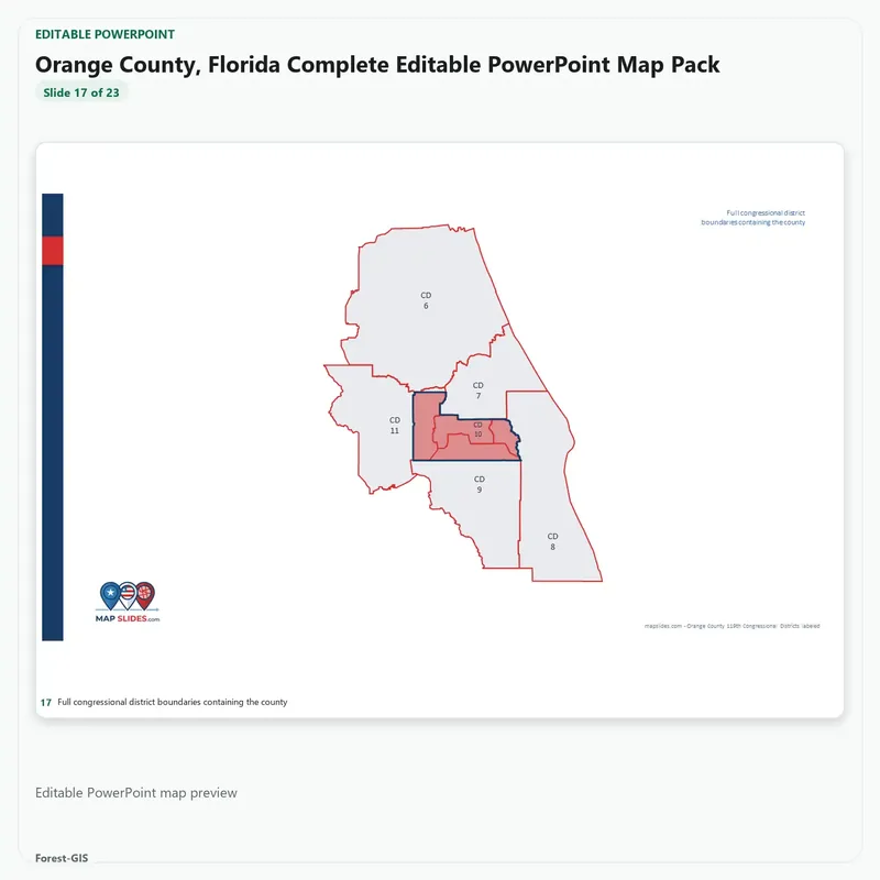 Orange County, Florida Editable Map Pack - Image 5