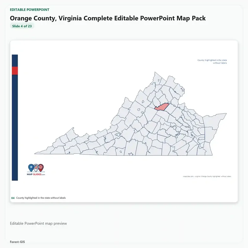 Orange County, Virginia Editable Map Pack - Image 4