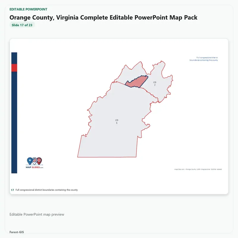 Orange County, Virginia Editable Map Pack - Image 5