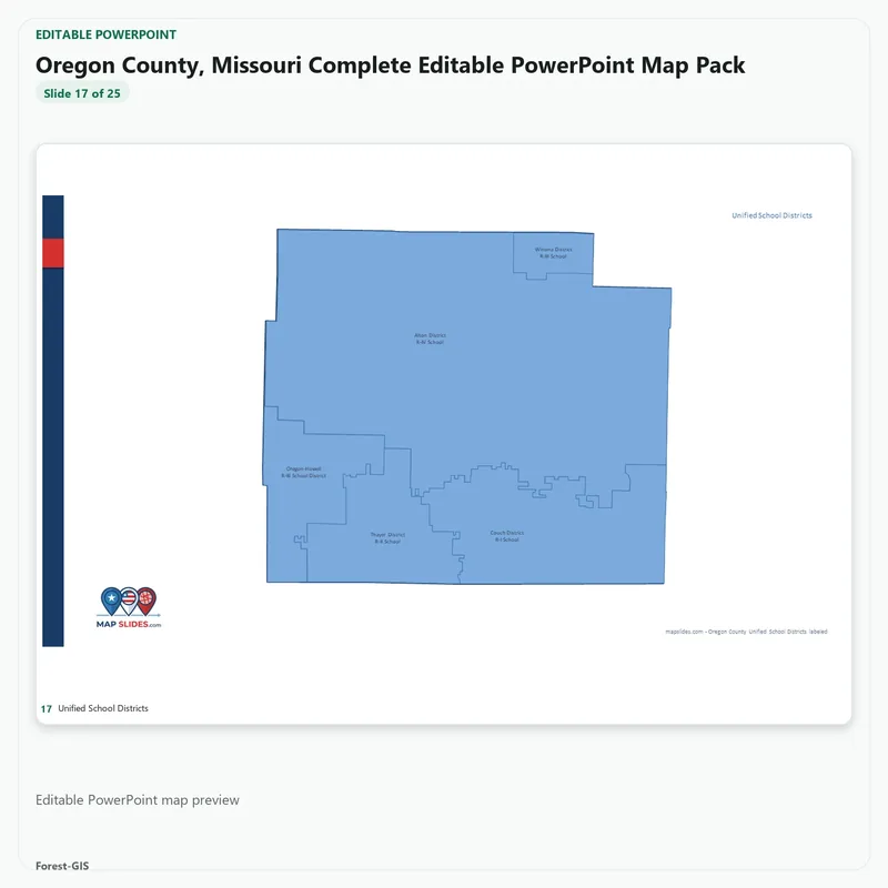 Oregon County, Missouri Editable Map Pack - Image 5