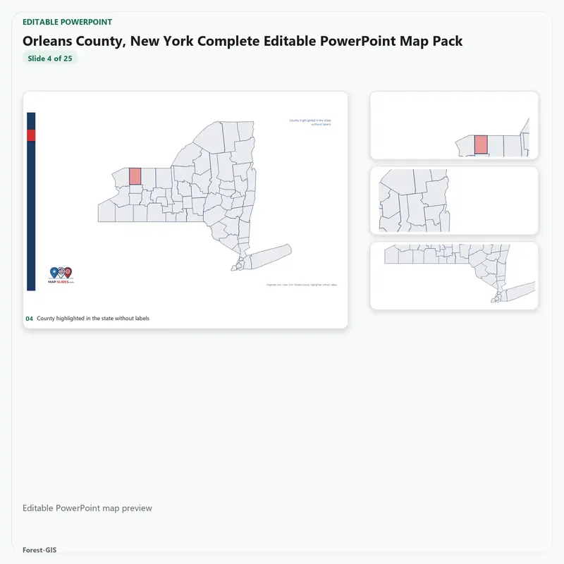 Orleans County, New York Editable Map Pack - Image 4