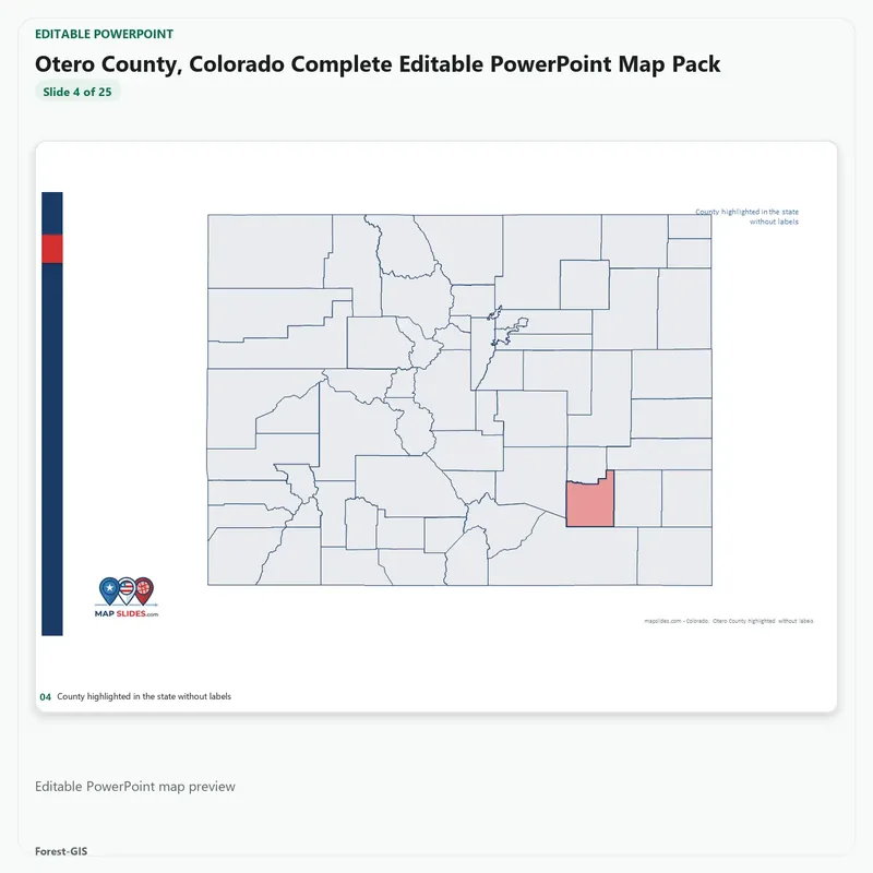 Otero County, Colorado Editable Map Pack - Image 4