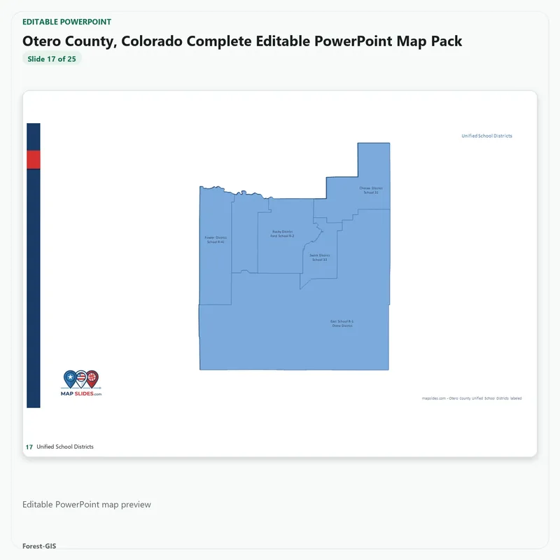 Otero County, Colorado Editable Map Pack - Image 5