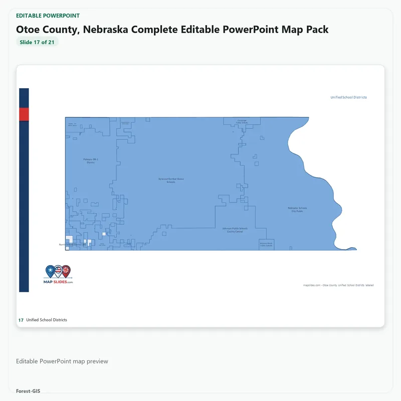 Otoe County, Nebraska Editable Map Pack - Image 5