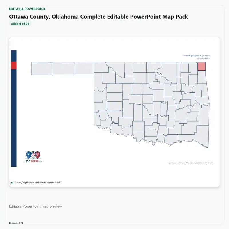 Ottawa County, Oklahoma Editable Map Pack - Image 4