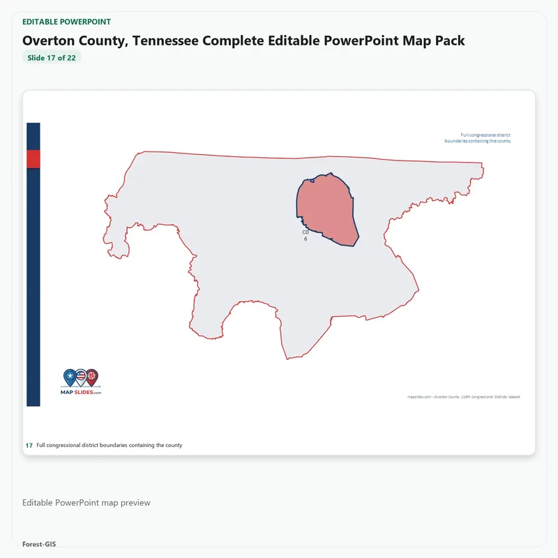 Overton County, Tennessee Editable Map Pack - Image 5