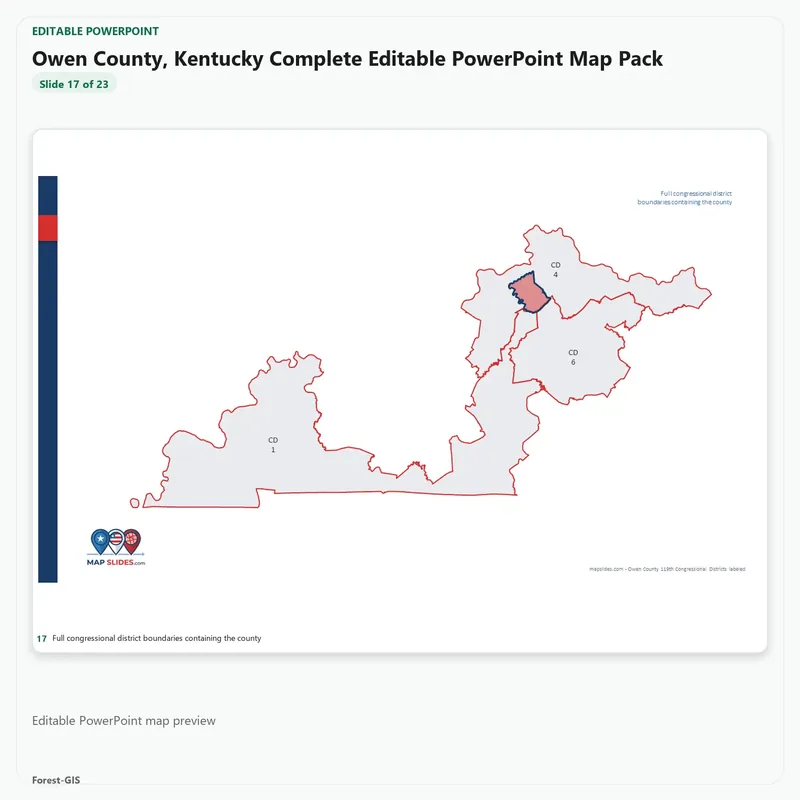 Owen County, Kentucky Editable Map Pack - Image 5