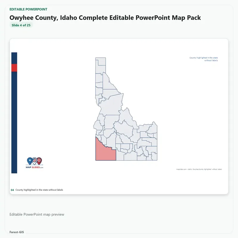 Owyhee County, Idaho Editable Map Pack - Image 4