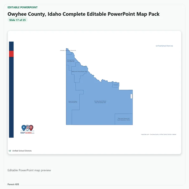 Owyhee County, Idaho Editable Map Pack - Image 5