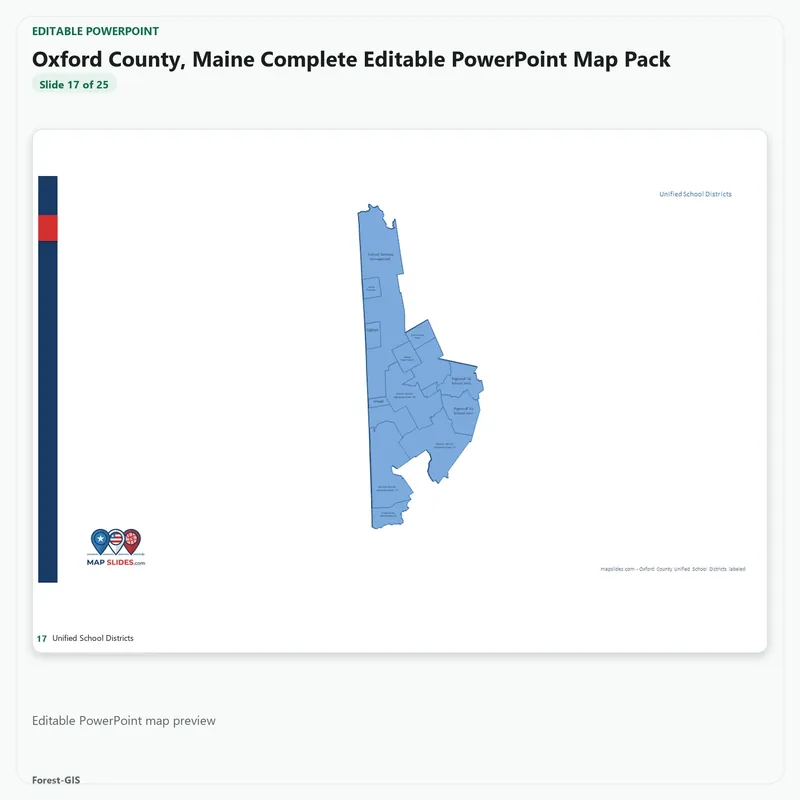 Oxford County, Maine Editable Map Pack - Image 5